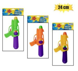 Gun water mini pistol 24cm, asstd