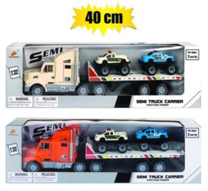 Vehicle playset truck & trailor w/2cars