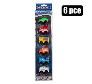 Vehicle jeep pull back 6pcs asstd
