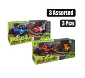 Vehicle jeep trailer pickup set 3pc 30cm