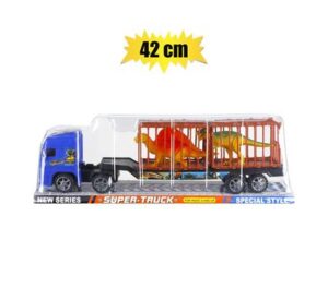 Vehicle playset truck w/2 dinos 42cm