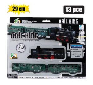 Battery operated train set 13pc 29cm