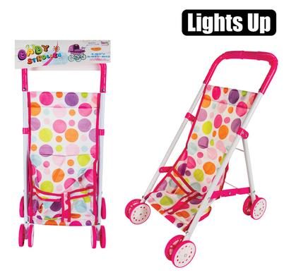 Doll accessory stroller light up