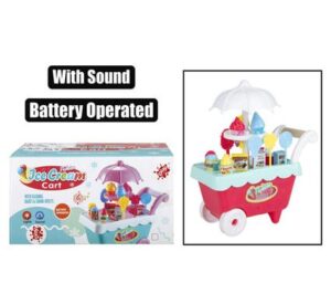 Playset ice cream cart w/sound & light