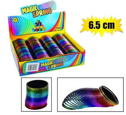 Novelty rainbow metallic spring 6.5cm