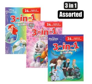 Book colouring disney 3-in-1 asstd