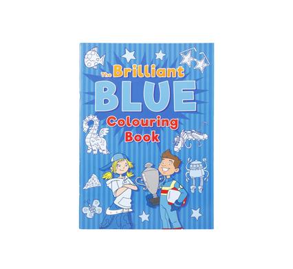 Book colouring brilliant blue