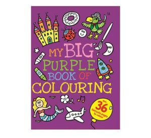 Book colouring big purple